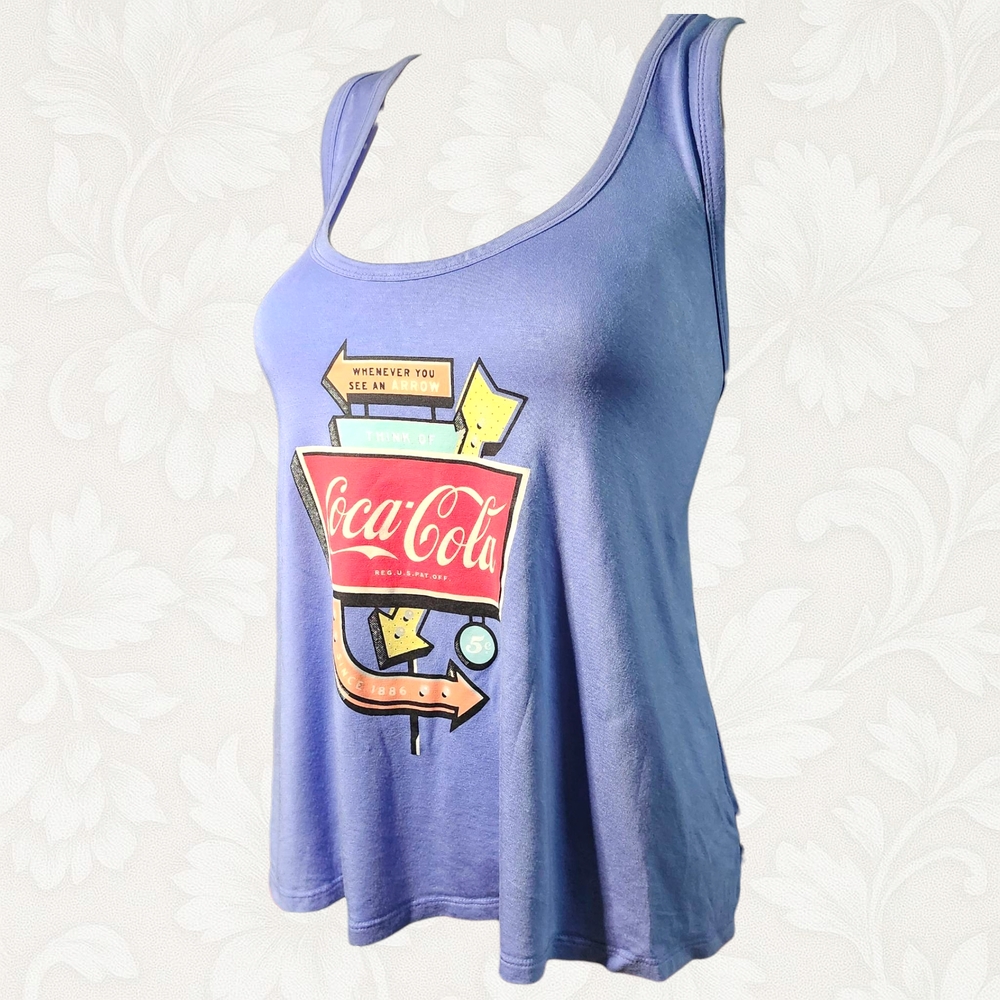 Coca Cola Women's Blue Tank Top